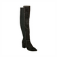 Seven Dials Women's Nicki Fabric Pointed Toe Over Knee Fashion Boot Black Size 6.0
