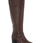 Easy Street Women's Format Block Heel Tall Boot Brown Size 11 W