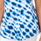 JM Collection Women's Printed Cold Shoulder Top Blue Size Large