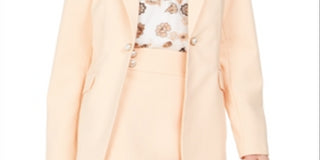 Calvin Klein Women's Notch Collar Business Blazer Yellow Size 10