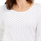 Karen Scott Women's Dot Print Top White Size Petite Large