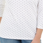 Karen Scott Women's Dot Print Top White Size Petite Large