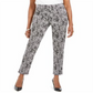 JM Collection Women's Printed Pull on Pants Black Size Medium