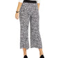 INC International Concepts Women's Animal Print Culotte Pants White Size Petite Small