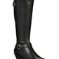 Karen Scott Women's Ulee Faux Leather Knee High Riding Boots Black Size 8M