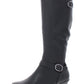Karen Scott Women's Ulee Faux Leather Knee High Riding Boots Black Size 8M