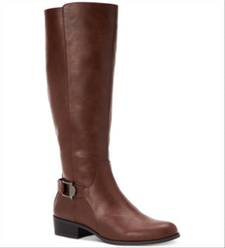 Alfani Women's Kallumm Faux Leather Tall Knee High Boots Brown Size 6 M