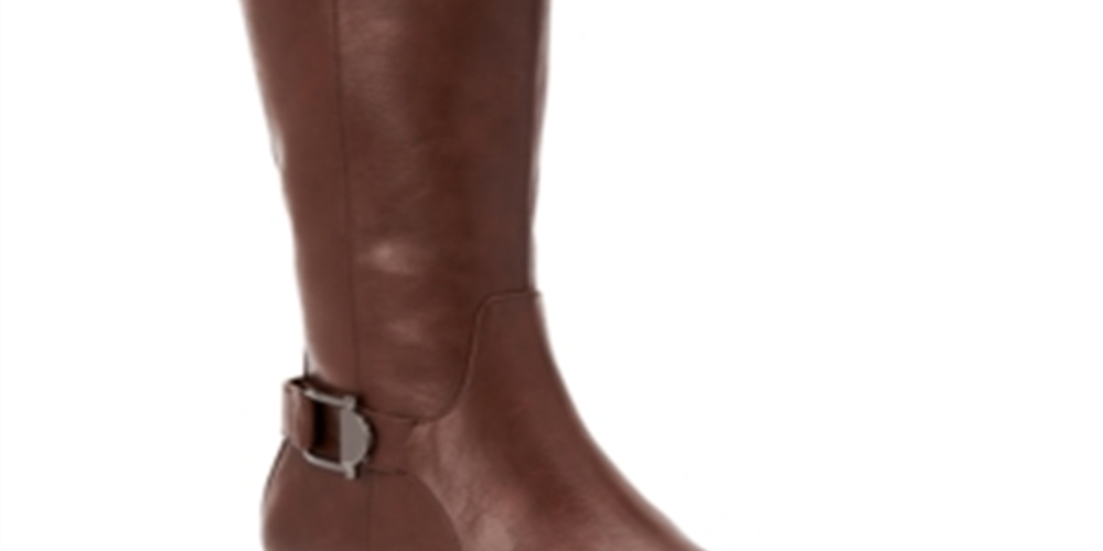 Alfani Women's Kallumm Faux Leather Tall Knee High Boots Brown Size 6 M