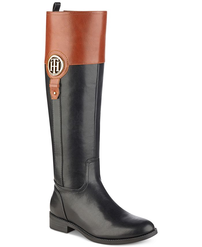 Tommy Hilfiger Women's Ilia2 Almond Toe Knee High Fashion Boots Brown Size 11 M