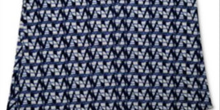 Charter Club Women's Printed V Neck Top Blue Size Large