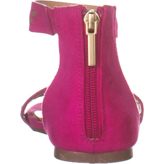 Thalia Sodi Women's Jacey Ankle Strap Flat Sandals Pink Size 6 M