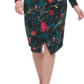 Tommy Hilfiger Women's Floral Long Sleeve Boat Neck Dress -Black Size 14