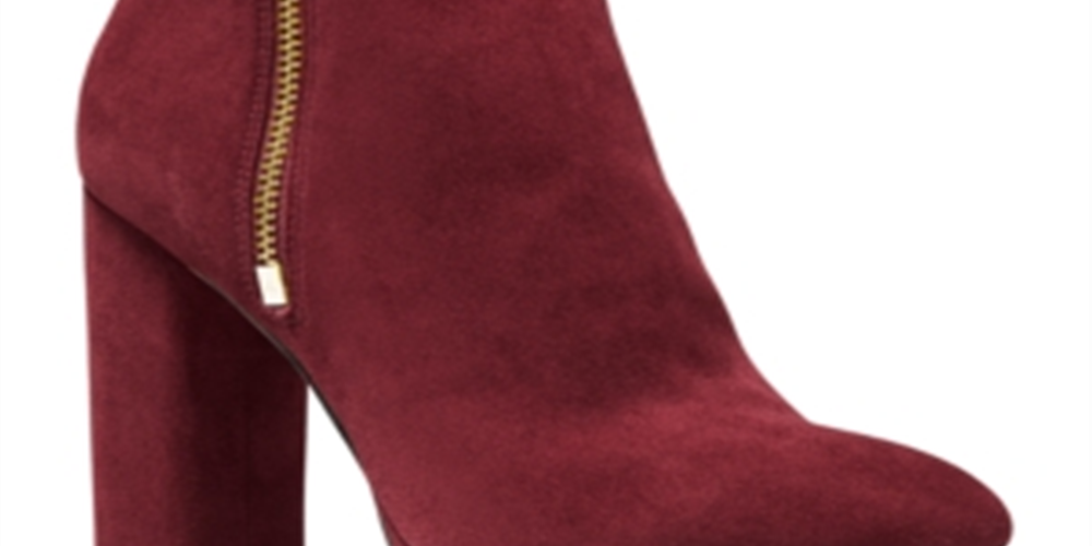 Michael Kors Women's Frenchie Suede Ankle Booties Red Size 8