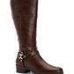 Charter Club Women's Helenn Almond Toe Knee High Fashion Shoes Brown Size 6.0