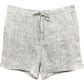 Charter Club Women's Belted Linen Shorts Gray Size X-Large