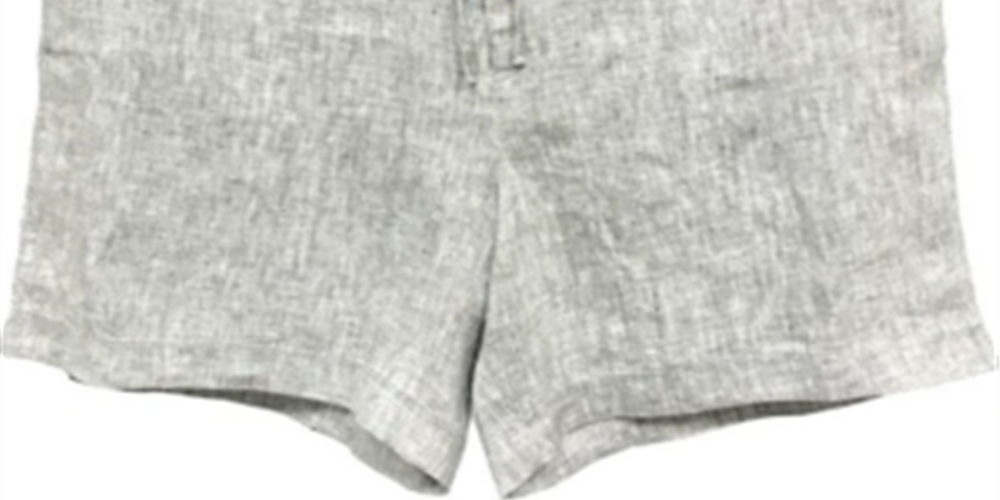 Charter Club Women's Belted Linen Shorts Gray Size X-Large