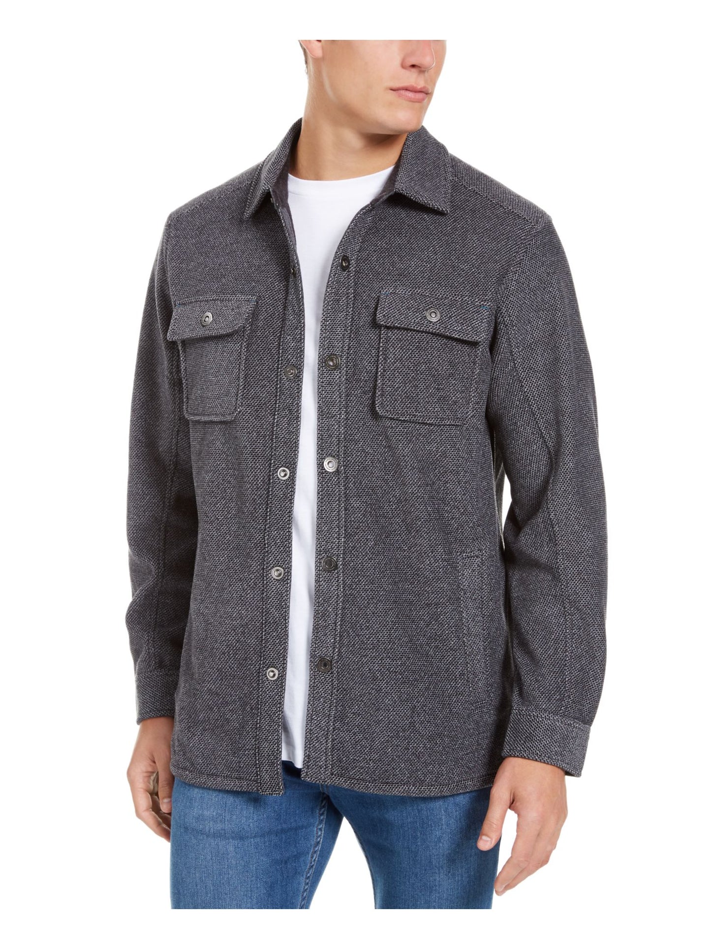 Tommy Bahama Men's Weekend Hideaway Shirt Jacket Black Gray Size XXXL