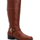 Charter Club Women's Helenn Faux Leather Wide Calf Riding Boots Brown Size 9 M