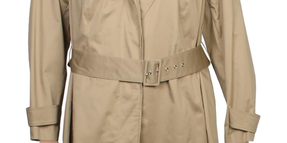 INC International Concepts Women's Plus Lightweight Spring Trench Coat Brown- Size 0X