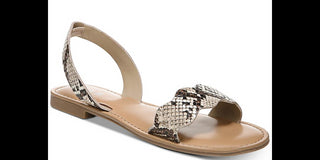 Bar III Women's Leena Flat Sandals Brown Size 7.5 M