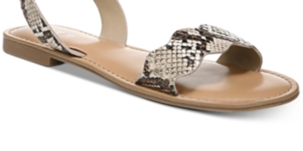 Bar III Women's Leena Flat Sandals Brown Size 7.5 M