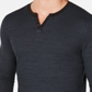 Alfani Men's Textured Space Dyed Stretch Henley Green Size L