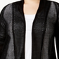 Alfani Women's Mixed Stitch Lightweight Cardigan Sweater Black Size 2X