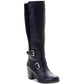 Style & Co Women's Jomaris Leather Wide Calf Riding Boots Black Size 11 M