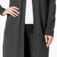 JM Collection Women's Lace up Sleeve Cardigan Gray Size X-Small