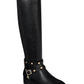 Thalia Sodi Women's Vallie Faux Leather Tall Riding Boots Black Size 5 M