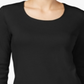 Karen Scott Women's Scoop Neck Top Black Size X-Small