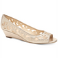 Charter Club Women's Cassiaa Peep Toe Wedge Pumps Gold Size 7 M