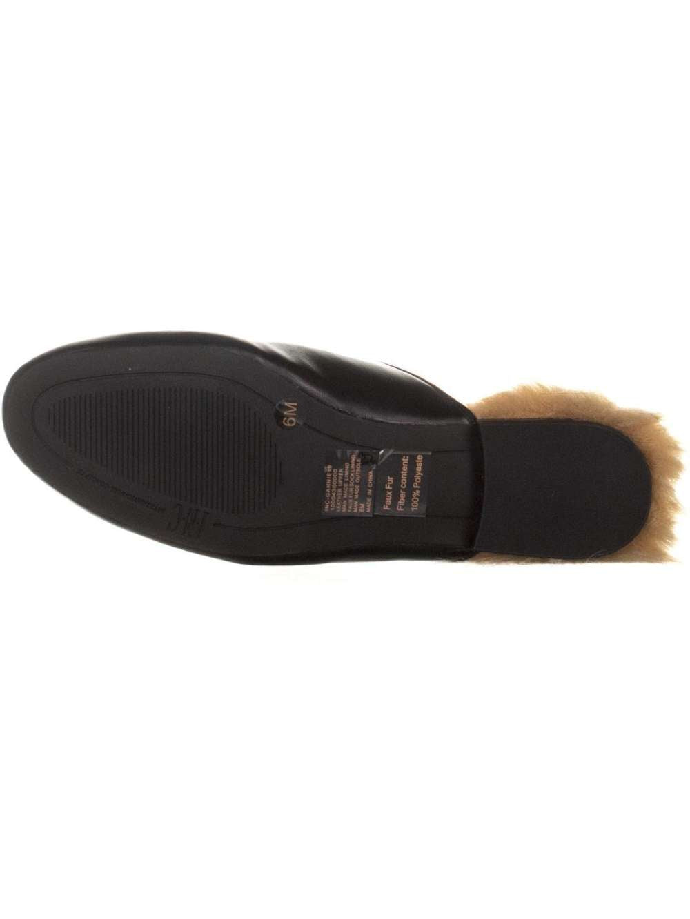 INC International Concepts Women's Gannie Leather Closed Toe Mules Black Size 6.5 M