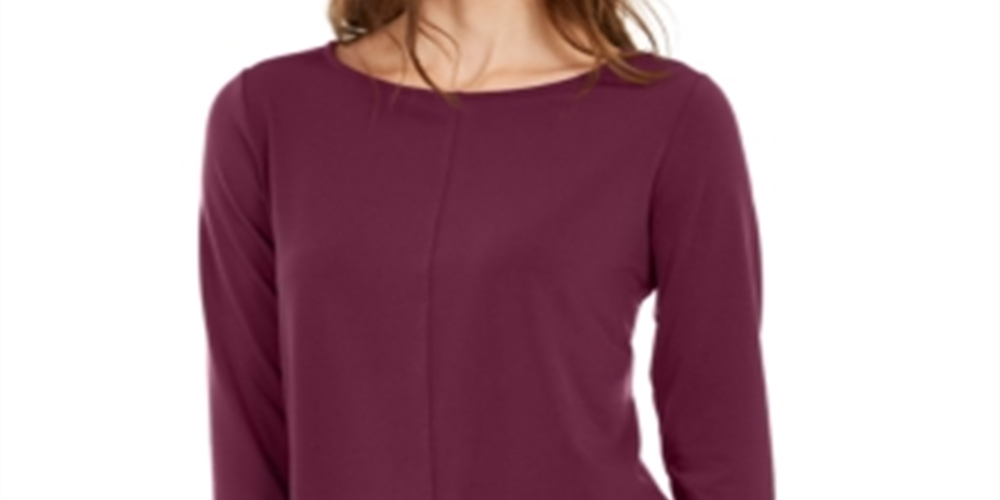 Alfani Women's 3/4 Sleeve Tunic Red Size X-Large