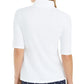 Charter Club Women's Supima Cotton Mock Neck Top White Size XX-Large