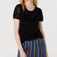 INC International Concepts Women's Crew Neck Top Black Size Medium