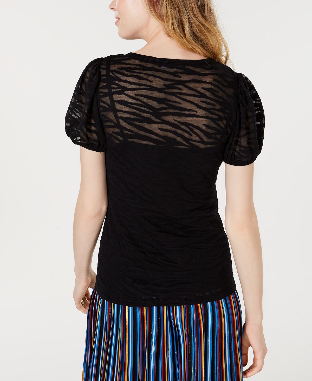 INC International Concepts Women's Crew Neck Top Black Size Medium