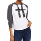 Modern Lux Junior's Friends Raglan Sleeve Hoodie White Size Medium