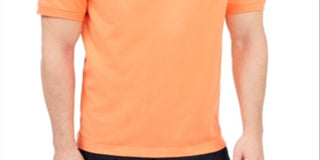 Club Room Men's Classic Fit Button Down Polo Orange Size X-Large
