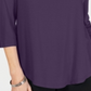 JM Collection Women's Cold Shoulder Top Purple Size Medium