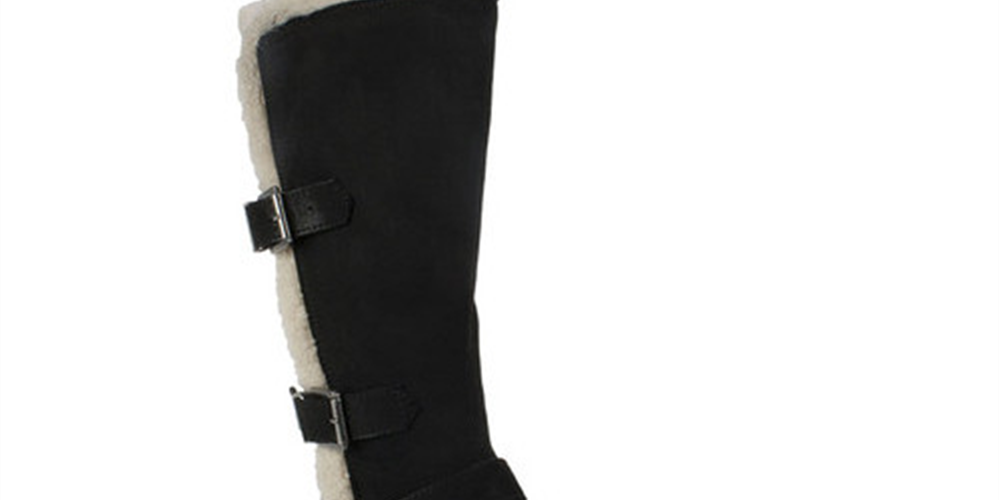 White Mountain Women's Padded Fur Trim Buckle Accent Santell Round Toe Block Heel Zip up Snow Boots Black Size 9.5 M