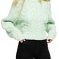 Free People Women's Merry Go Round Knit Sweater Green Size Small