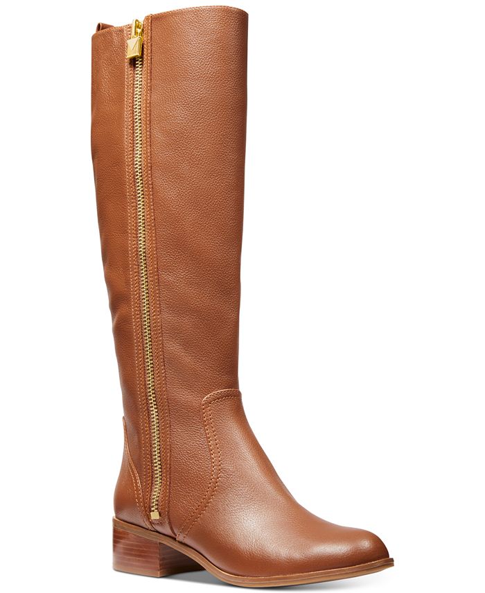 Michael Kors Women's Frenchie Leather Knee High Riding Boots Brown Size 5 M