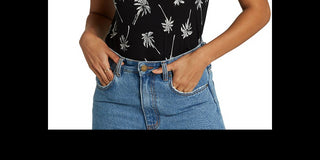 Billabong Women's Palm Tree New Soul Babe Crewneck Top Black Size M