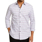 Tasso Elba Men's Stretch Plaid Shirt Gray Size X-Large
