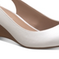 Sun + Stone Women's Miley Faux Leather Dressy Wedge Heels White Size 10 M