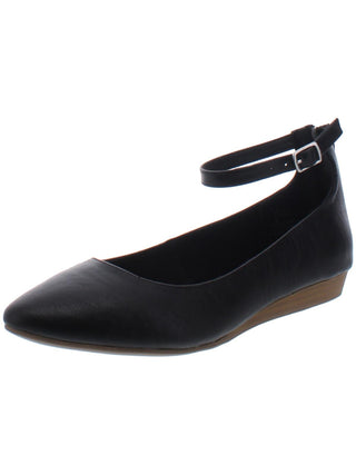 American Rag Women's Eeva Fabric Round Toe Ankle Strap Ballet Flats Black Size 7 M