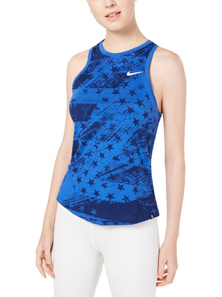 Nike Women's Printed Racerback Tank Top Blue Size Medium
