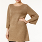 Karen Scott Women's Marled Boat Neck Sweater Brown Size Large