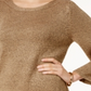Karen Scott Women's Marled Boat Neck Sweater Brown Size Large
